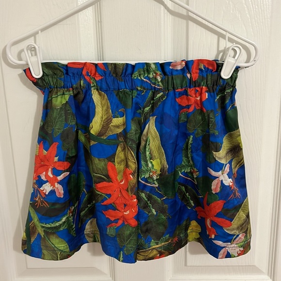 Alice + Olivia Alaine Drawstring Waist Short Tropical Sunrise Sapphire Size XS - Picture 9 of 12